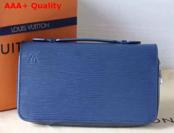 Louis Vuitton Zippy XL Wallet Blue Epi Leather Replica