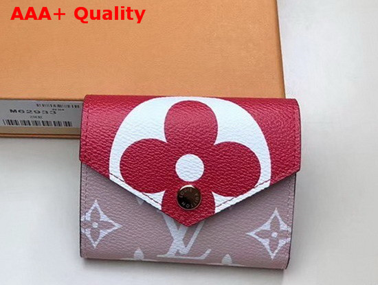 Louis Vuitton Zoe Wallet Red Pink Monogram Coated Canvas M67641 Replica