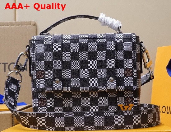 Louis Vuitton Zoooom with Friend Messenger Bag in Black and White Damier Canvas Replica
