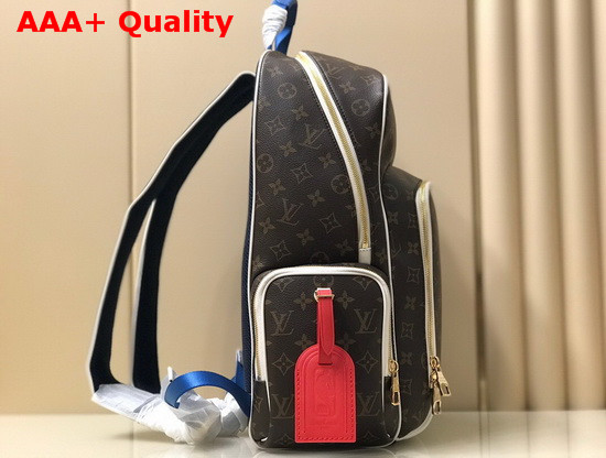 Louis Vuitton and NBA Backpack in Monogram Canvas and White Calf Leather Trim Replica