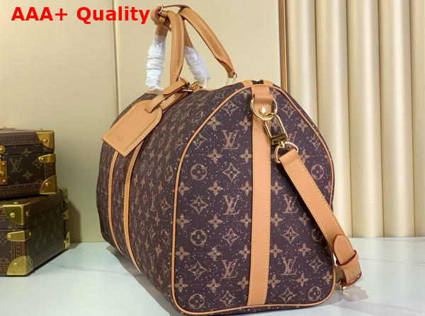 Louis Vuitton keepall bandouliere 50 in Monogram Satin with Swarovski Cyrstals M13977 Replica