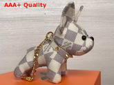 Louis Vuittong Fighting Dog Bag Charm in Damier Azur Canvas Replica