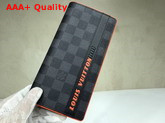 Louis Vuittonhhi Brazza Wallet Damier Graphite Coated Canvas Replica