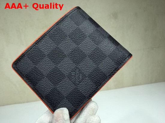 Louis Vuittonhhi Multiple Wallet Damier Graphite Coated Canvas Replica