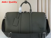 Louis Vuittono Keepall Bandouliere 50 Khaki LV Aerogram Cowhide Leather M21536 Replica