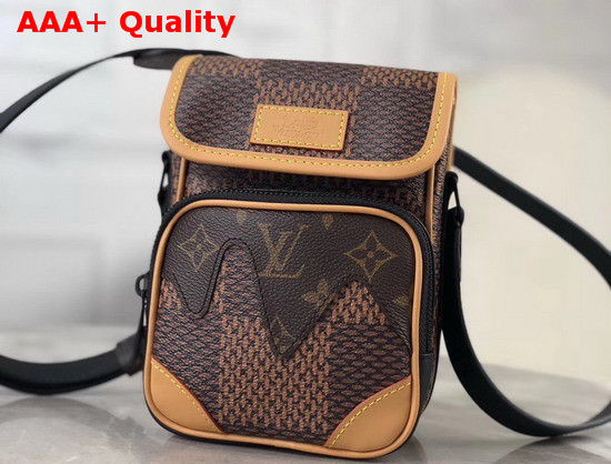 Virgil Abloh and Nigo Debut Louis Vuitton Camera Bag Giant Damier Ebene Canvas and Monogram Canvas Replica