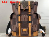 Virgil Abloh and Nigo Debut Louis Vuitton Christopher Backpack Giant Damier Ebene Canvas and Monogram Canvas Replica
