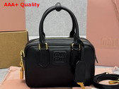 Miu Miu Arcadie Leather Bag in Black 5BB123 Replica