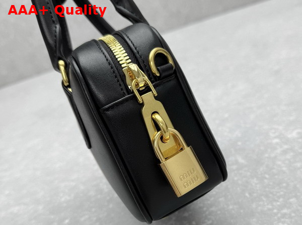 Miu Miu Arcadie Leather Bag in Black 5BB123 Replica