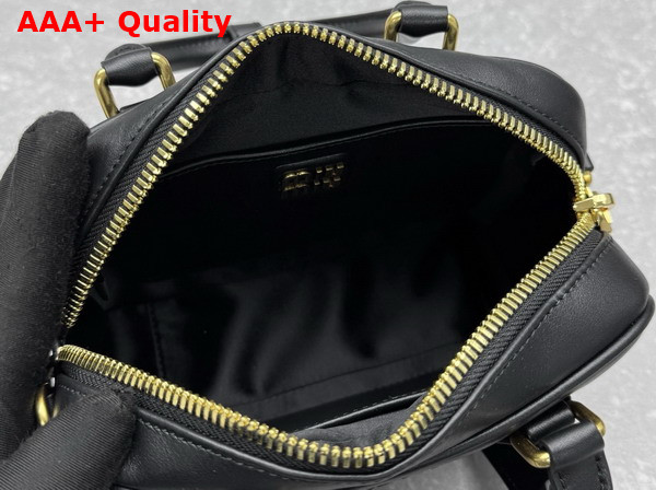 Miu Miu Arcadie Leather Bag in Black 5BB123 Replica