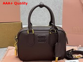 Miu Miu Arcadie Leather Bag in Briarwood 5BB123 Replica