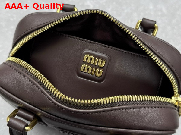 Miu Miu Arcadie Leather Bag in Briarwood 5BB123 Replica