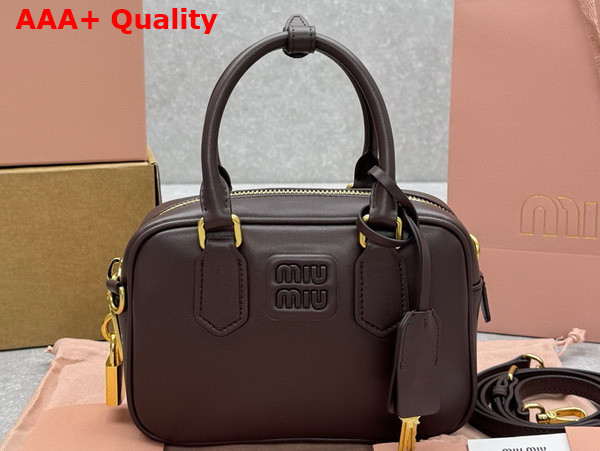Miu Miu Arcadie Leather Bag in Briarwood 5BB123 Replica