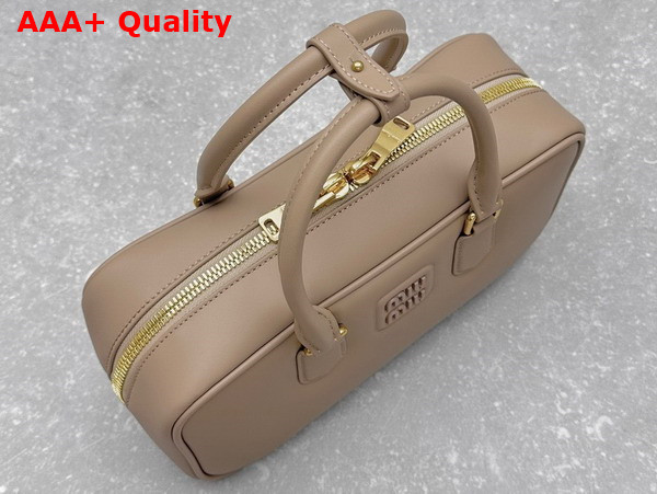 Miu Miu Arcadie Leather Bag in Cameo 5BB148 Replica