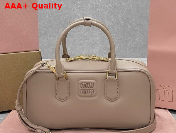 Miu Miu Arcadie Leather Bag in Cameo 5BB148 Replica
