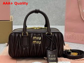 Miu Miu Arcadie Matelasse Nappa Leather Bag in Briarwood 5BB142 Replica