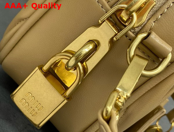 Miu Miu Arcadie Matelasse Nappa Leather Bag in Pineapple 5BB123 Replica