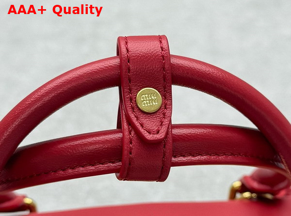 Miu Miu Arcadie Matelasse Nappa Leather Bag in Red 5BB148 Replica