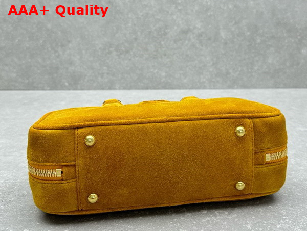 Miu Miu Arcadie Padded Suede Top Handle Bag in Whiskey 5BB148 Replica
