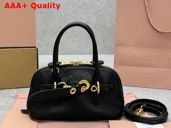 Miu Miu Aventure Mini Nappa Leather Bag in Black 5BP090 Replica