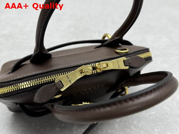 Miu Miu Aventure Mini Nappa Leather Bag in Briarwood 5BP090 Replica