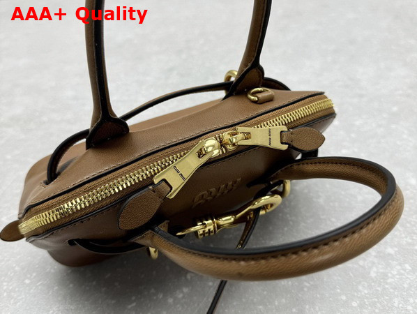 Miu Miu Aventure Mini Nappa Leather Bag in Oak 5BP090 Replica