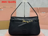 Miu Miu Aventure Nappa Leather Bag in Black 5BC181 Replica