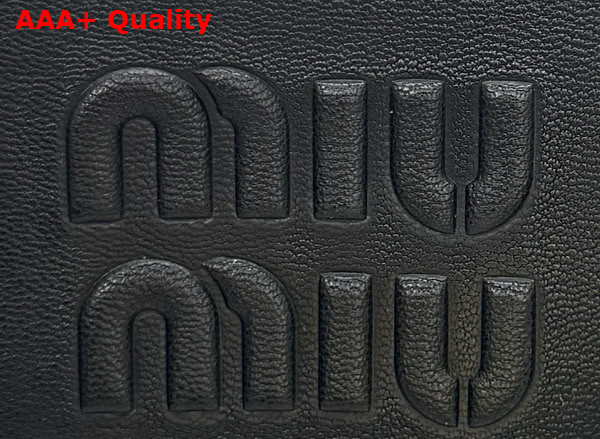 Miu Miu Aventure Nappa Leather Bag in Black 5BG291 Replica