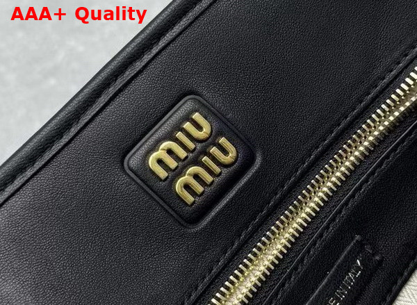 Miu Miu Aventure Nappa Leather Bag in Black 5BG291 Replica