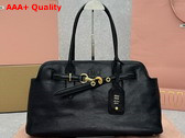 Miu Miu Aventure Nappa Leather Bag in Black 5BG310 Replica