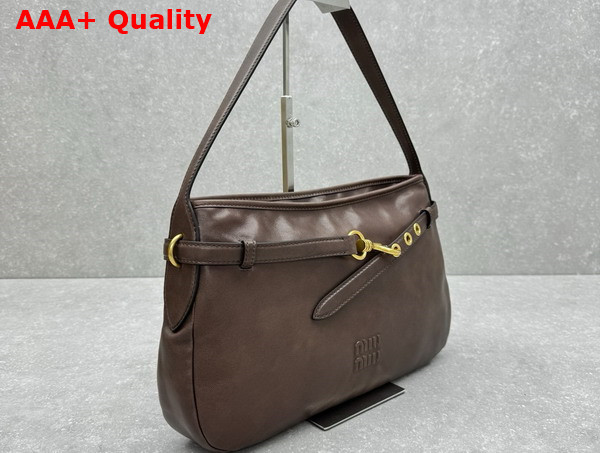Miu Miu Aventure Nappa Leather Bag in Briarwood 5BC181 Replica