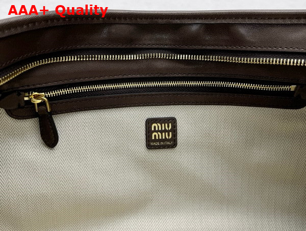 Miu Miu Aventure Nappa Leather Bag in Briarwood 5BC181 Replica