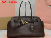 Miu Miu Aventure Nappa Leather Bag in Briarwood 5BG310 Replica