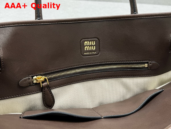Miu Miu Aventure Nappa Leather Bag in Briarwood 5BG310 Replica
