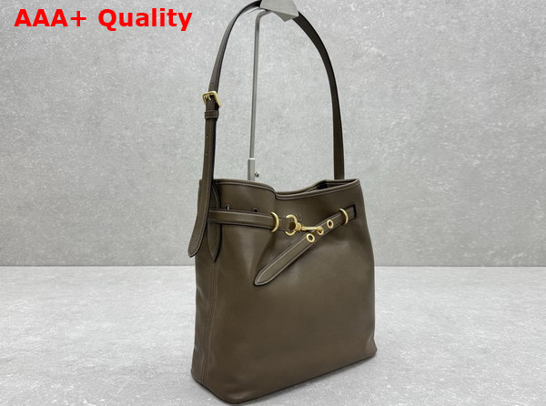 Miu Miu Aventure Nappa Leather Bucket Bag in Tundra 5BE101 Replica