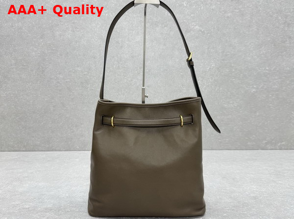 Miu Miu Aventure Nappa Leather Bucket Bag in Tundra 5BE101 Replica