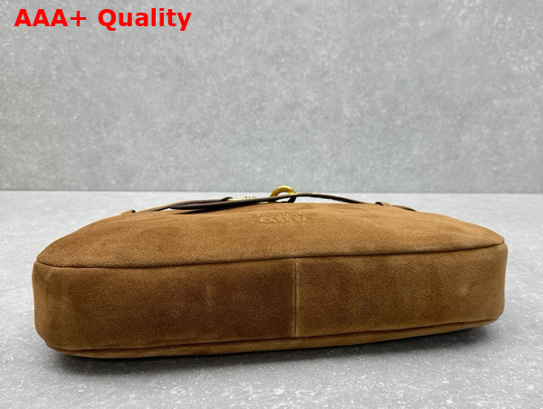 Miu Miu Aventure Suede Bag in Oak 5BC181 Replica