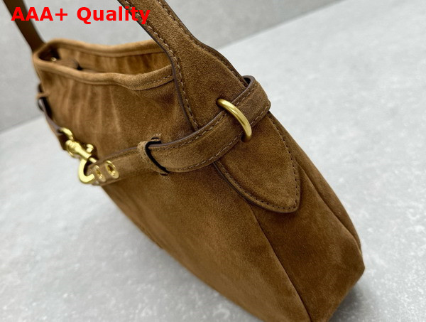Miu Miu Aventure Suede Bag in Oak 5BC181 Replica