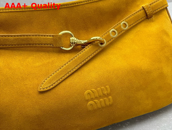 Miu Miu Aventure Suede Bag in Whiskey 5BC181 Replica