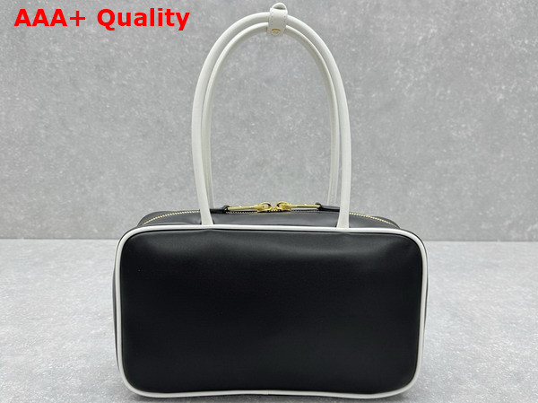 Miu Miu Beau Leather Bag Black and White 5BB172 Replica