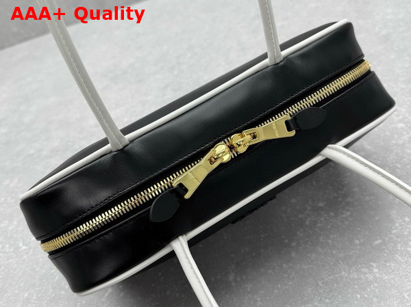 Miu Miu Beau Leather Bag Black and White 5BB172 Replica