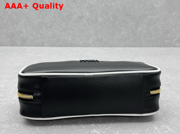 Miu Miu Beau Leather Bag Black and White 5BB173 Replica