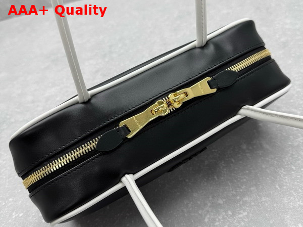 Miu Miu Beau Leather Bag Black and White 5BB173 Replica
