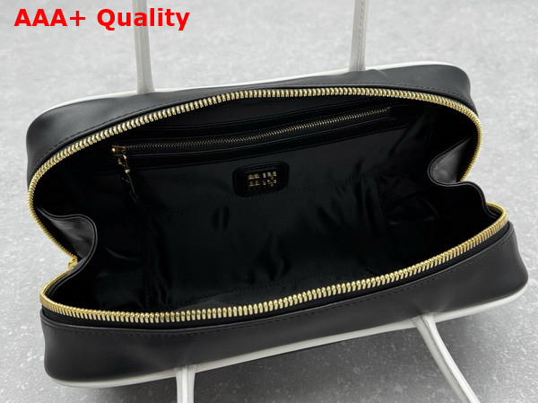 Miu Miu Beau Leather Bag Black and White 5BB173 Replica