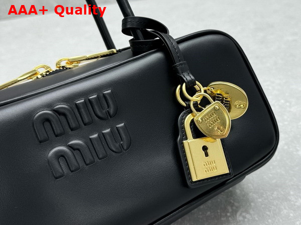 Miu Miu Beau Leather Bag in Black 5BB173 Replica
