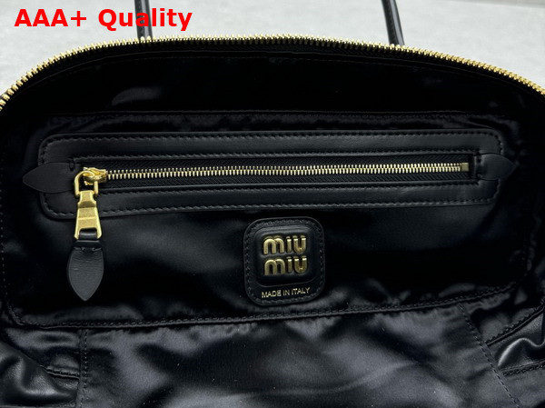 Miu Miu Beau Leather Bag in Black 5BB173 Replica