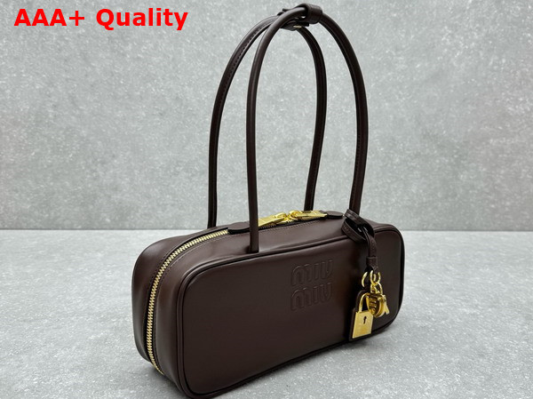 Miu Miu Beau Leather Bag in Briarwood 5BB173 Replica