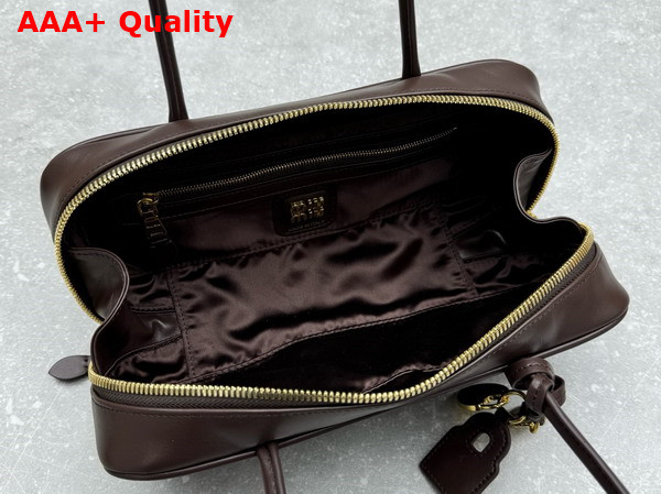 Miu Miu Beau Leather Bag in Briarwood 5BB173 Replica