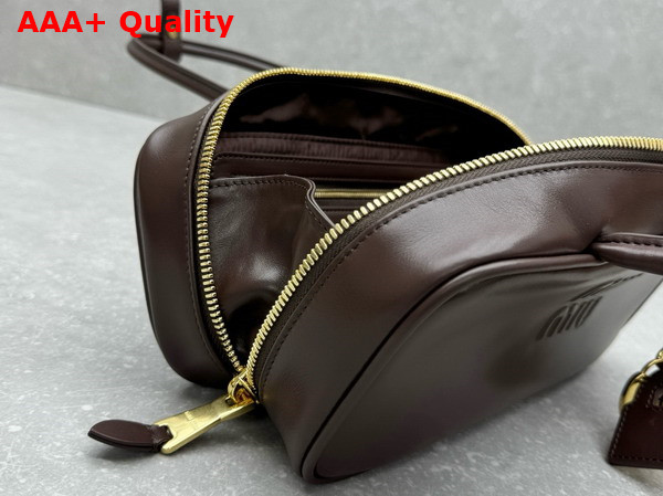 Miu Miu Beau Leather Bag in Briarwood 5BB173 Replica