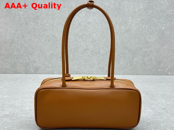 Miu Miu Beau Leather Bag in Cognac 5BB173 Replica